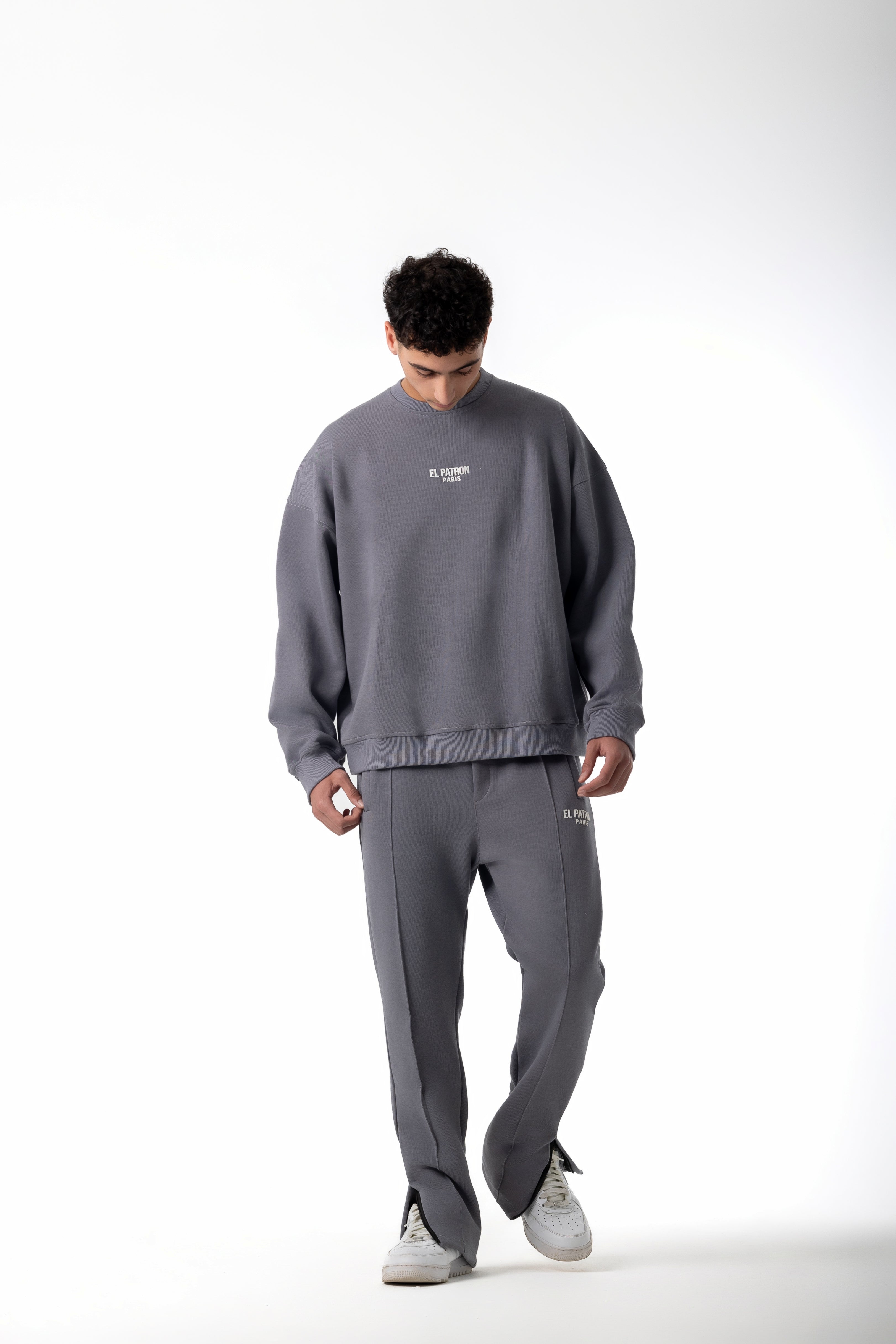 GREY OVERSIZED EPP CREWNECK