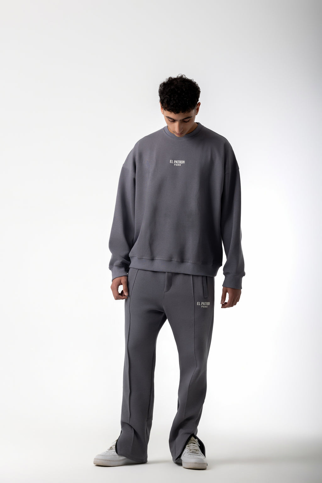 GREY OVERSIZED EPP CREWNECK