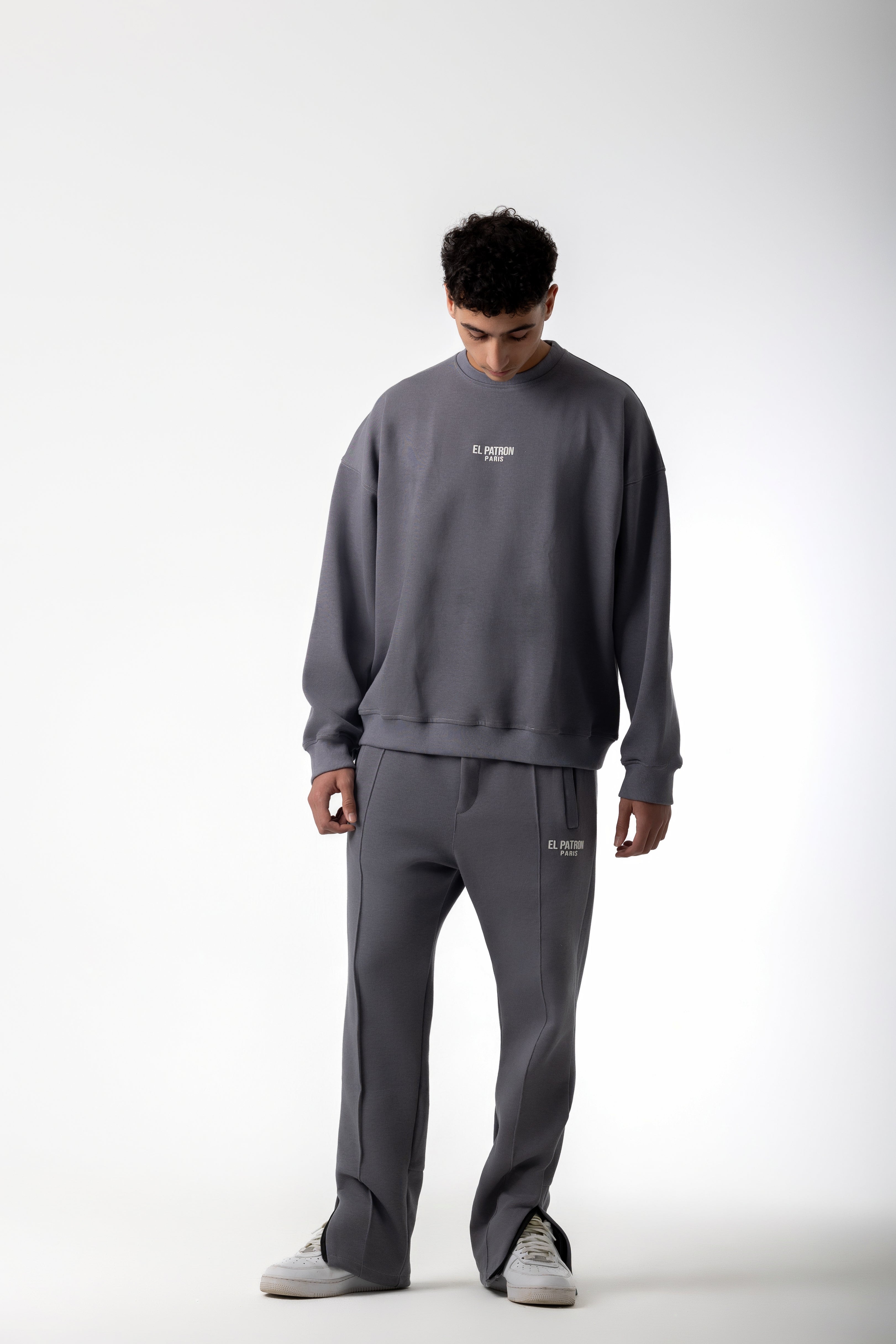 GREY OVERSIZED EPP CREWNECK
