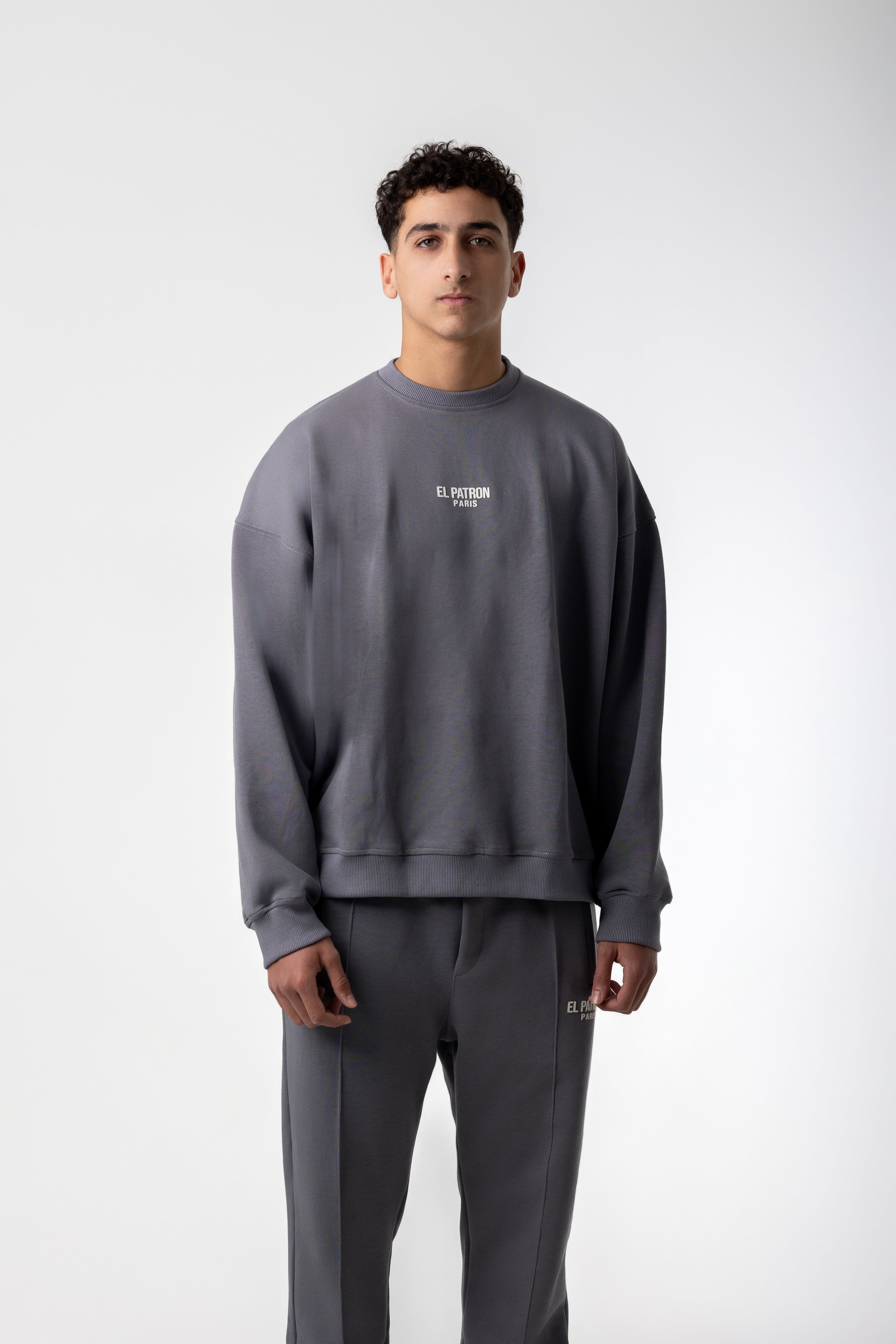 GREY OVERSIZED EPP CREWNECK