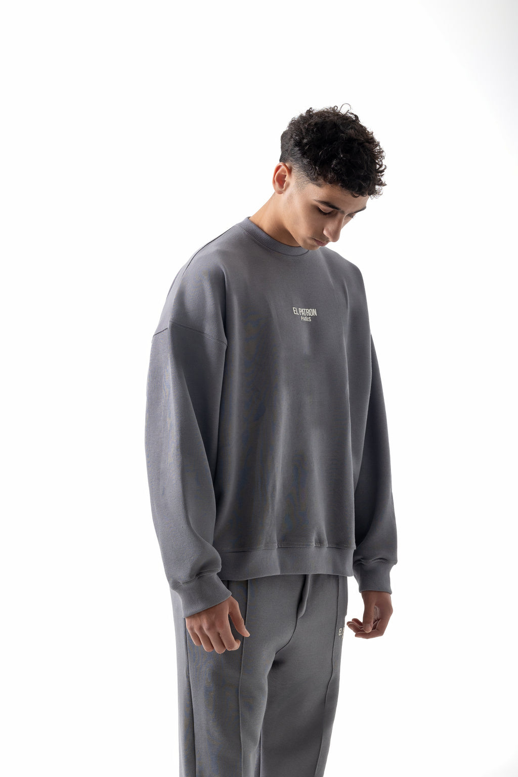 GREY OVERSIZED EPP CREWNECK