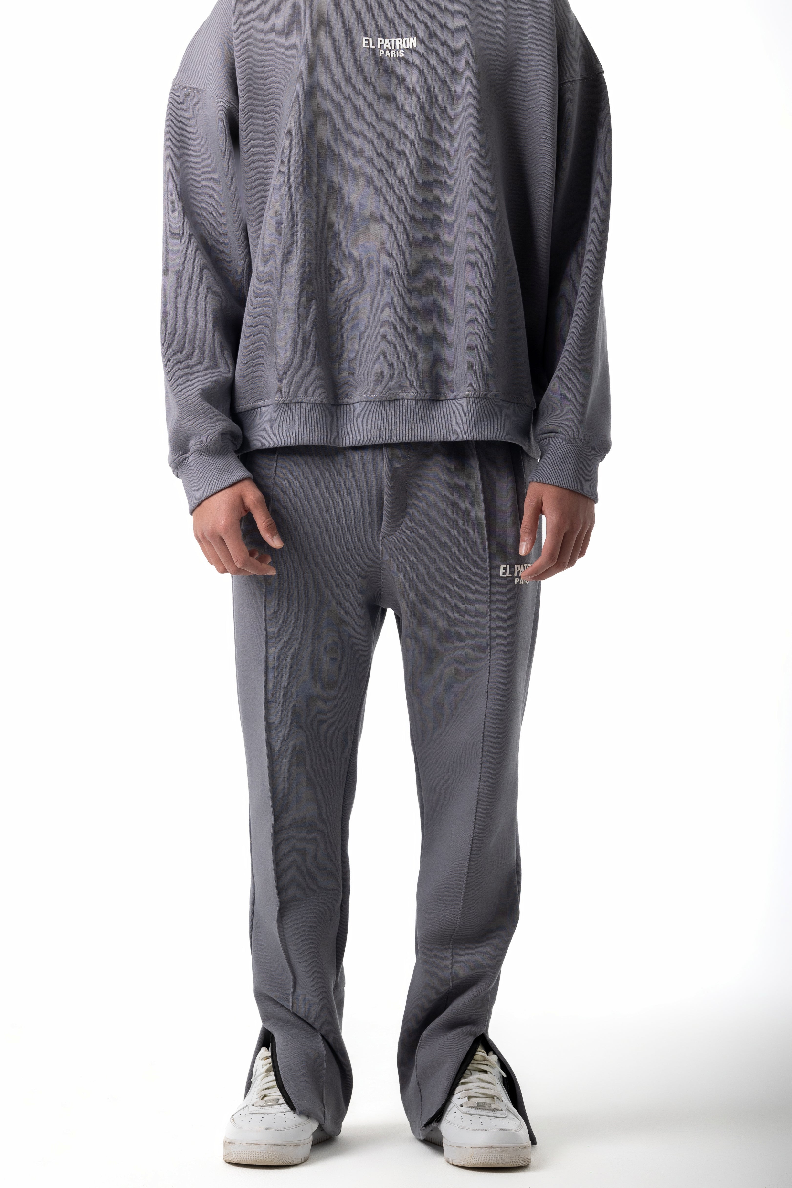 FRONT SEAM GREY EPP SWEATPANTS