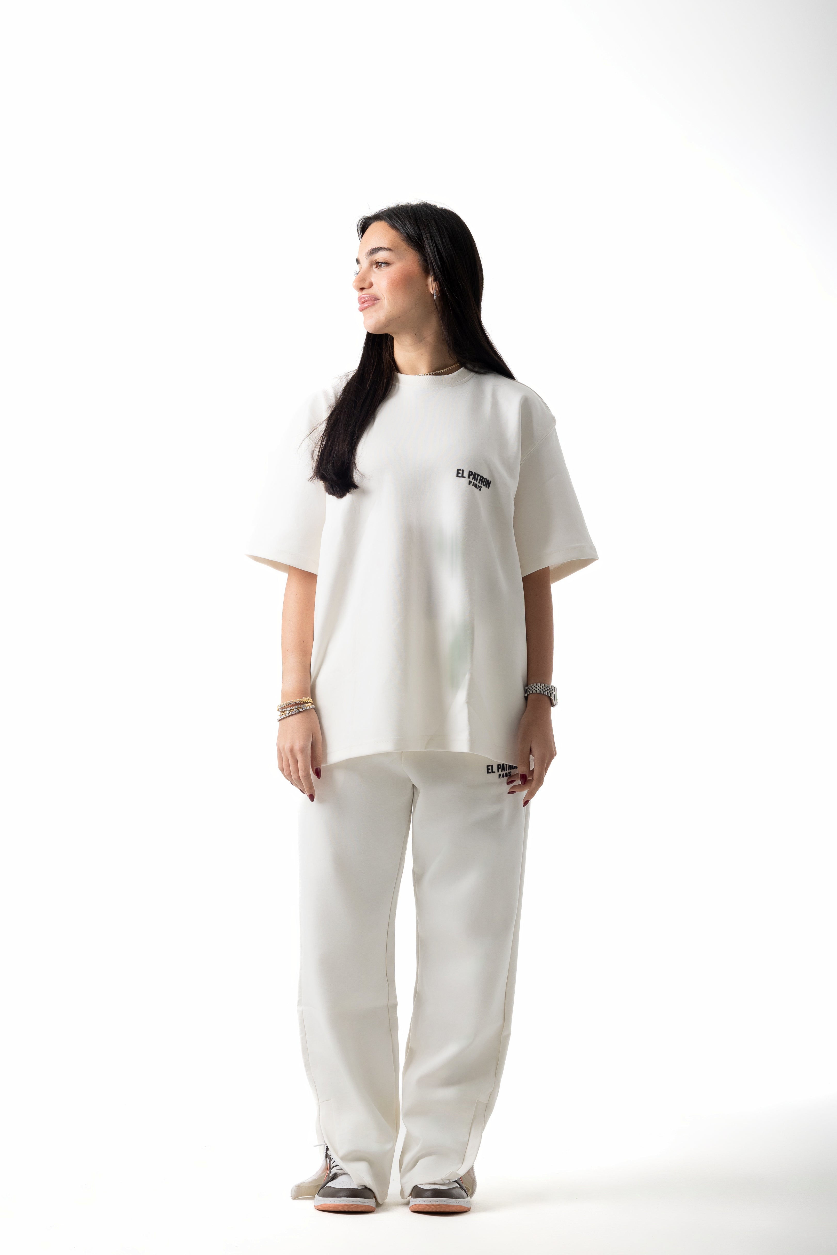 WHITE RELAXED FIT EPP SWEATPANTS