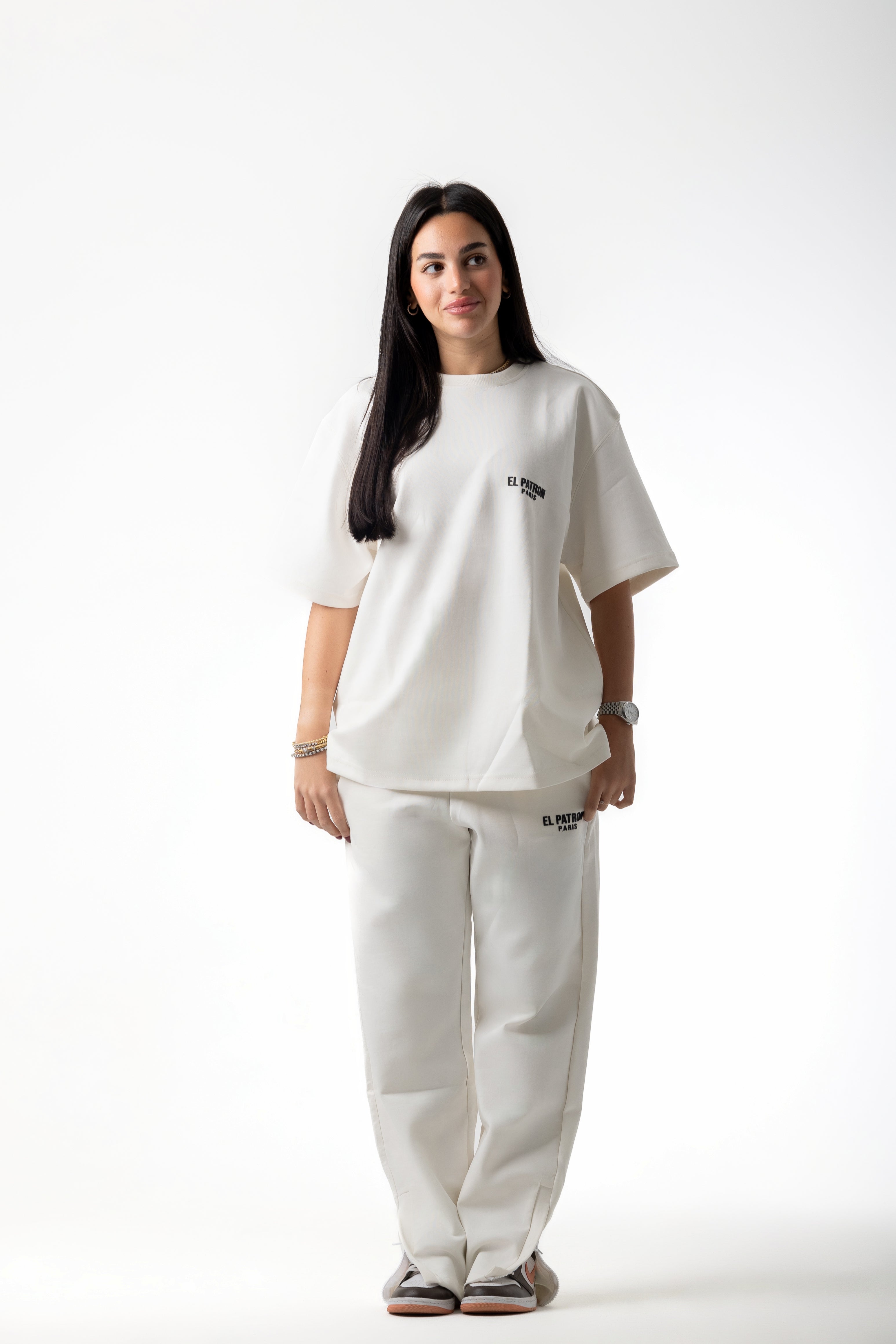 WHITE RELAXED FIT EPP SWEATPANTS