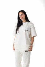 WHITE RELAXED FIT ZIPPED SWEATPANTS