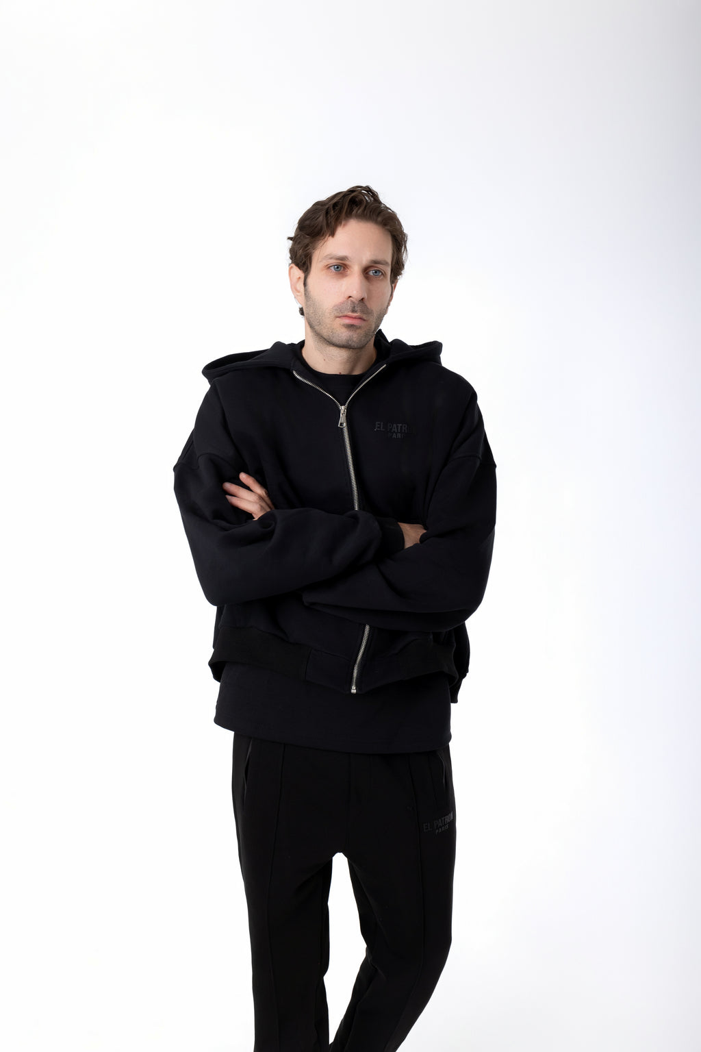 BLACK EPP ZIP-THROUH HOODIE