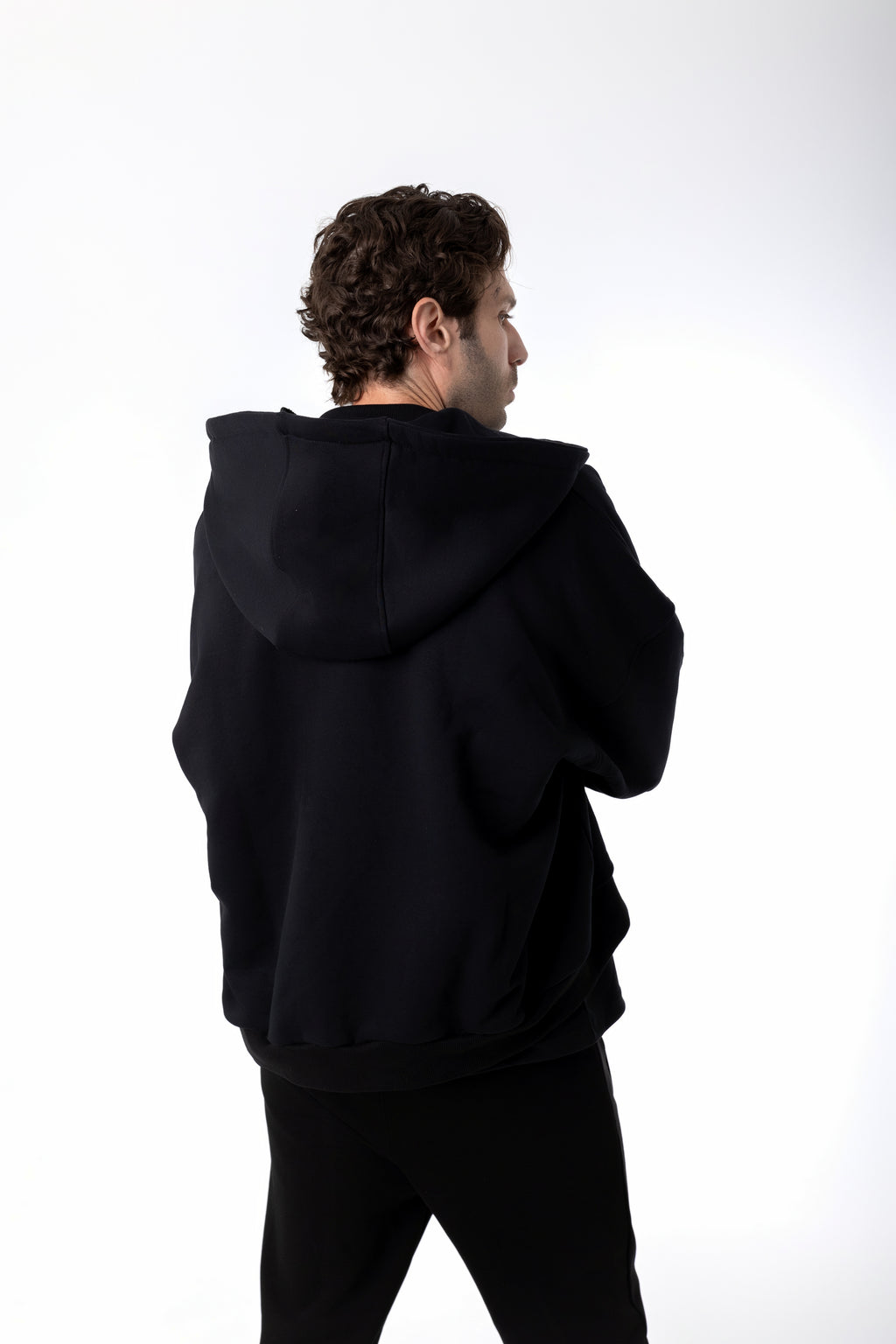 BLACK EPP ZIP-THROUH HOODIE