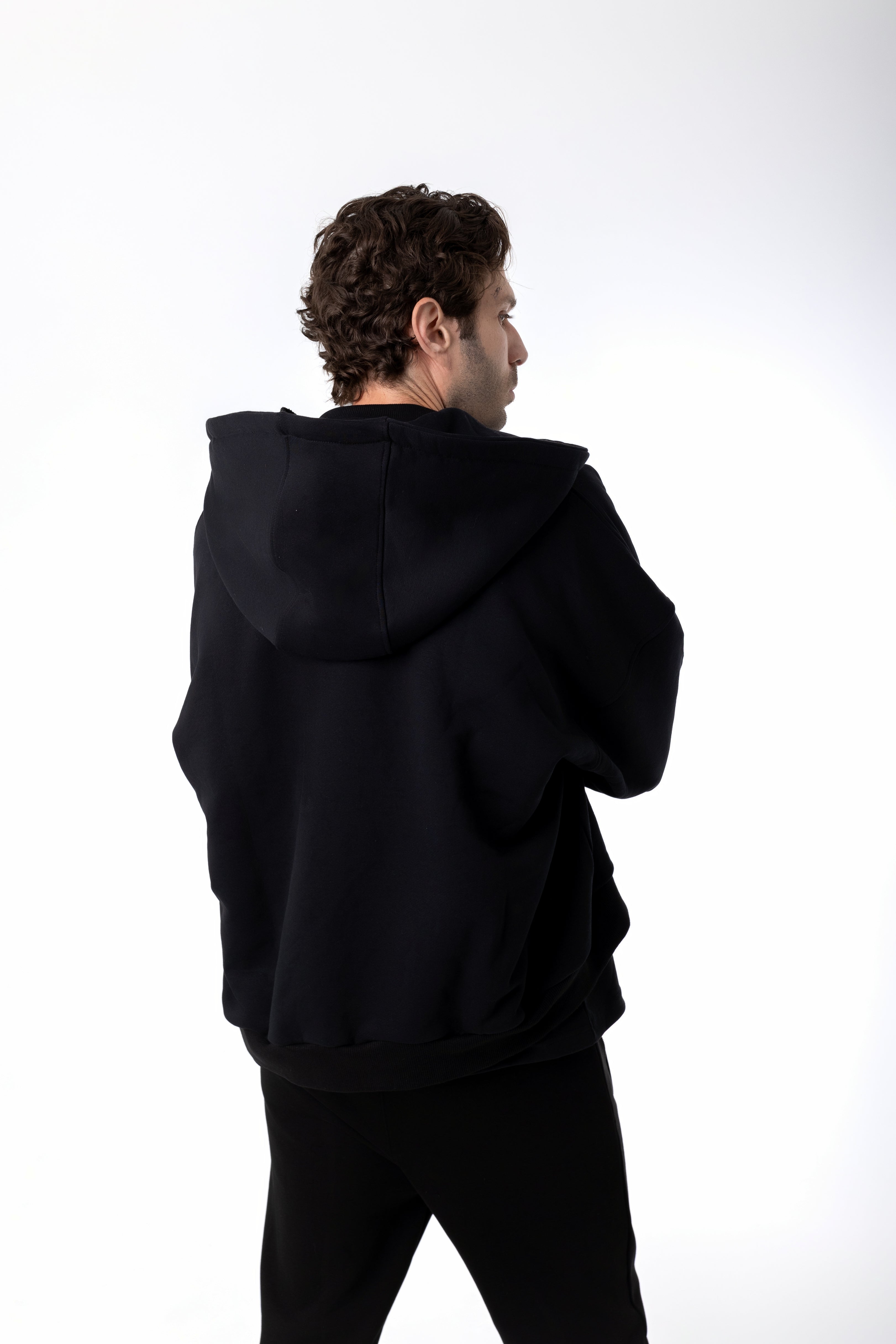 BLACK EPP ZIP-THROUH HOODIE