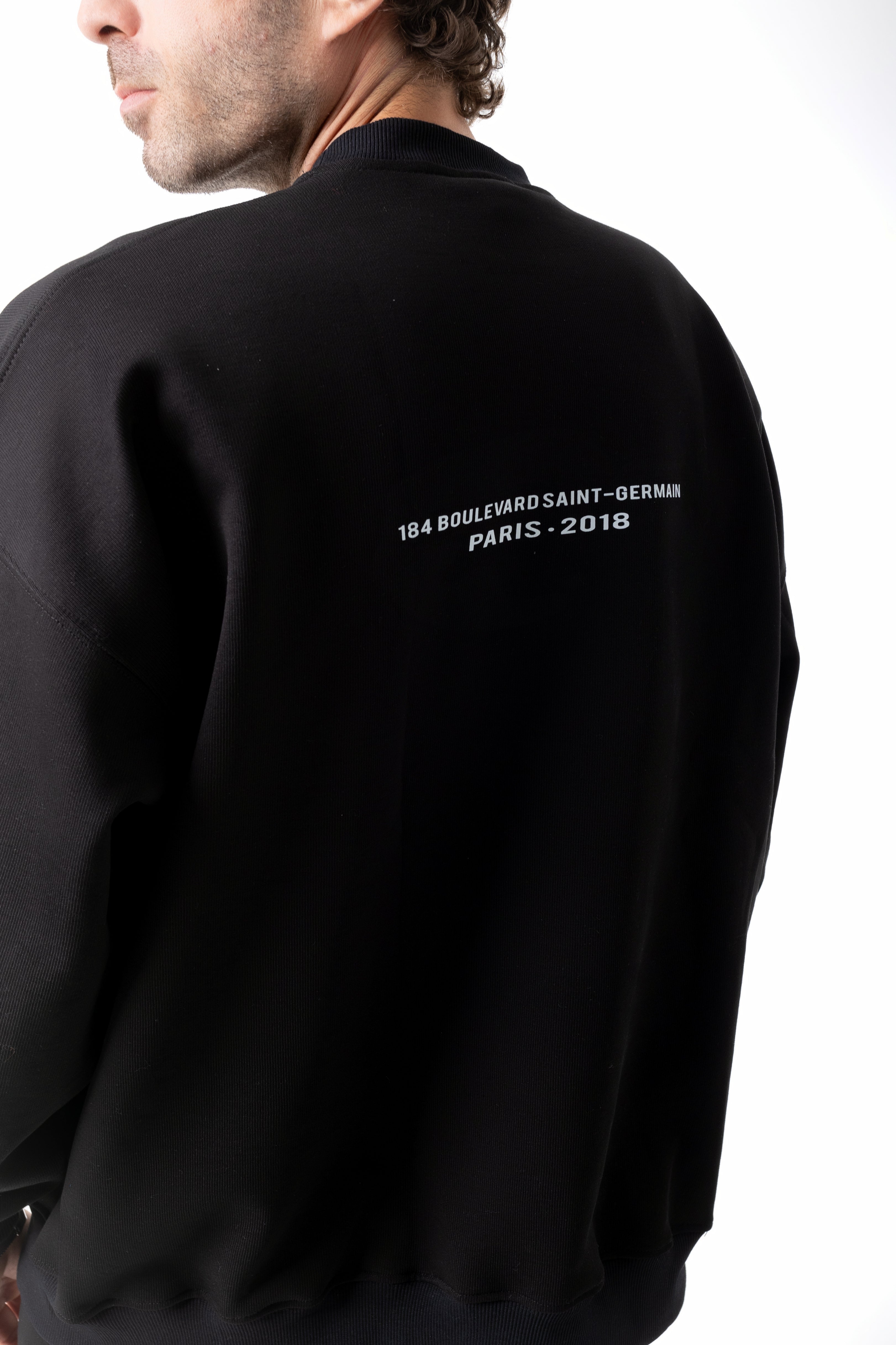 BLACK OVERSIZED EPP CREWNECK