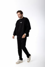 BLACK OVERSIZED EPP CREWNECK