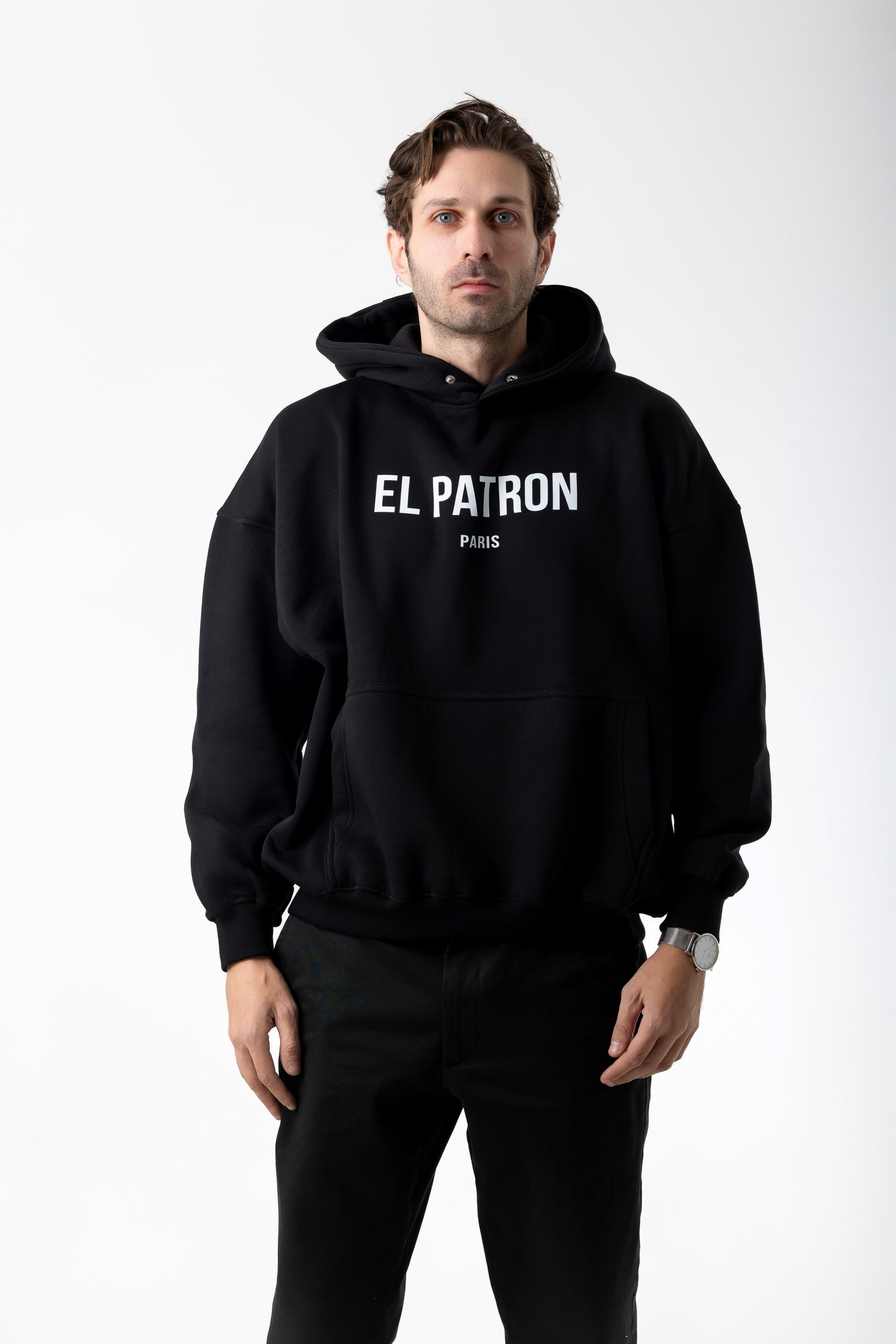 BLACK OVERSIZED EPP HOODIE