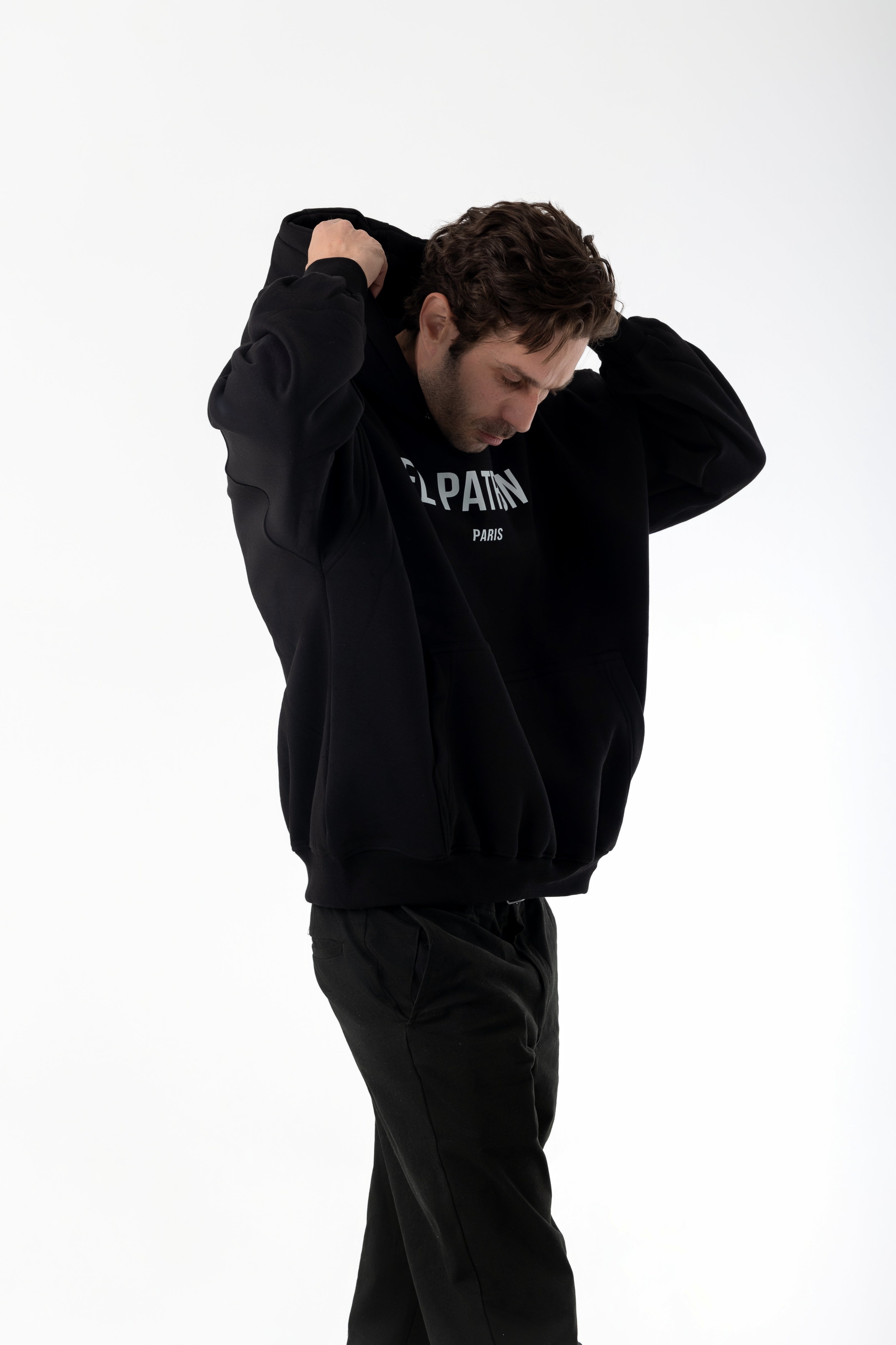 BLACK OVERSIZED EPP HOODIE