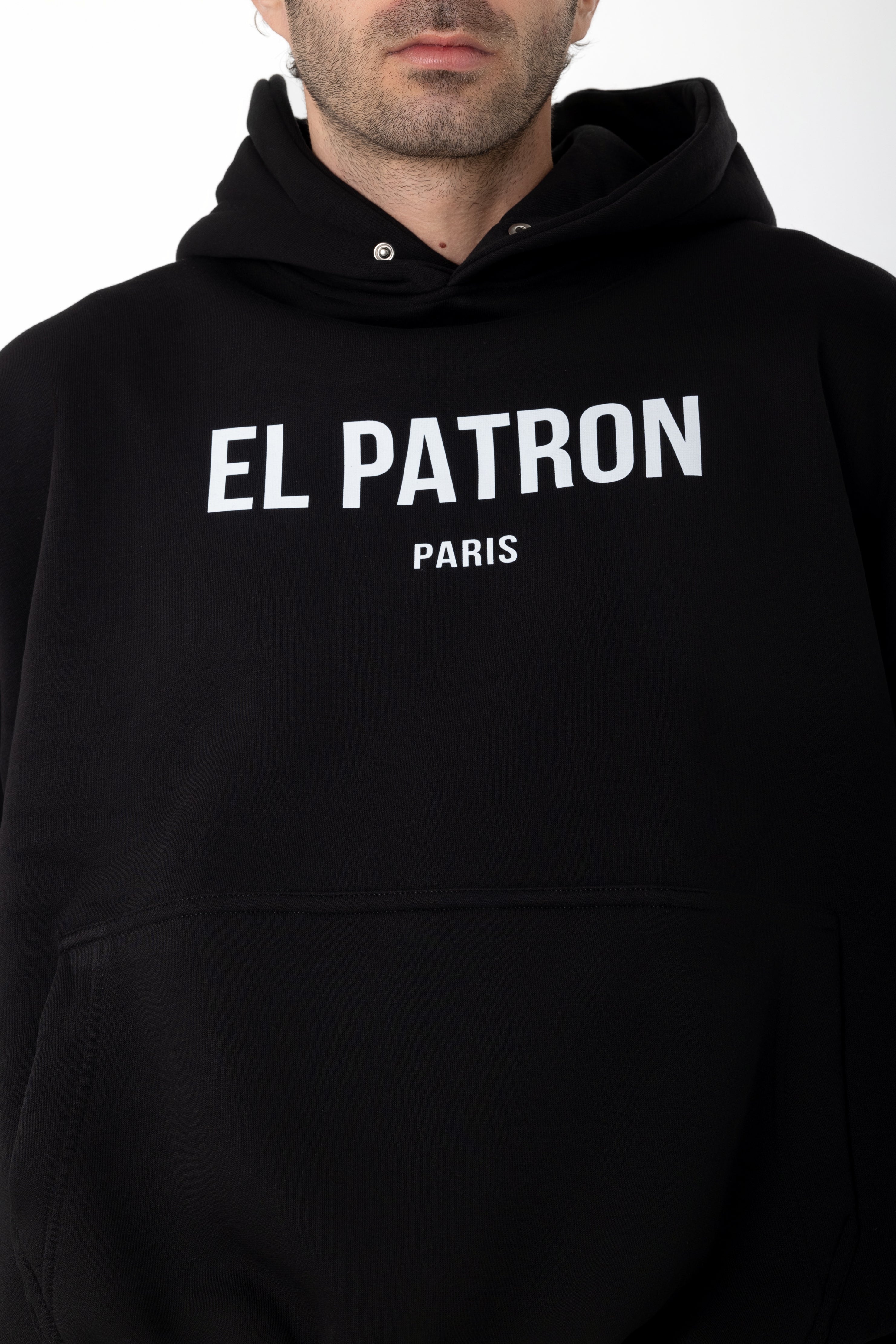 BLACK OVERSIZED EPP HOODIE