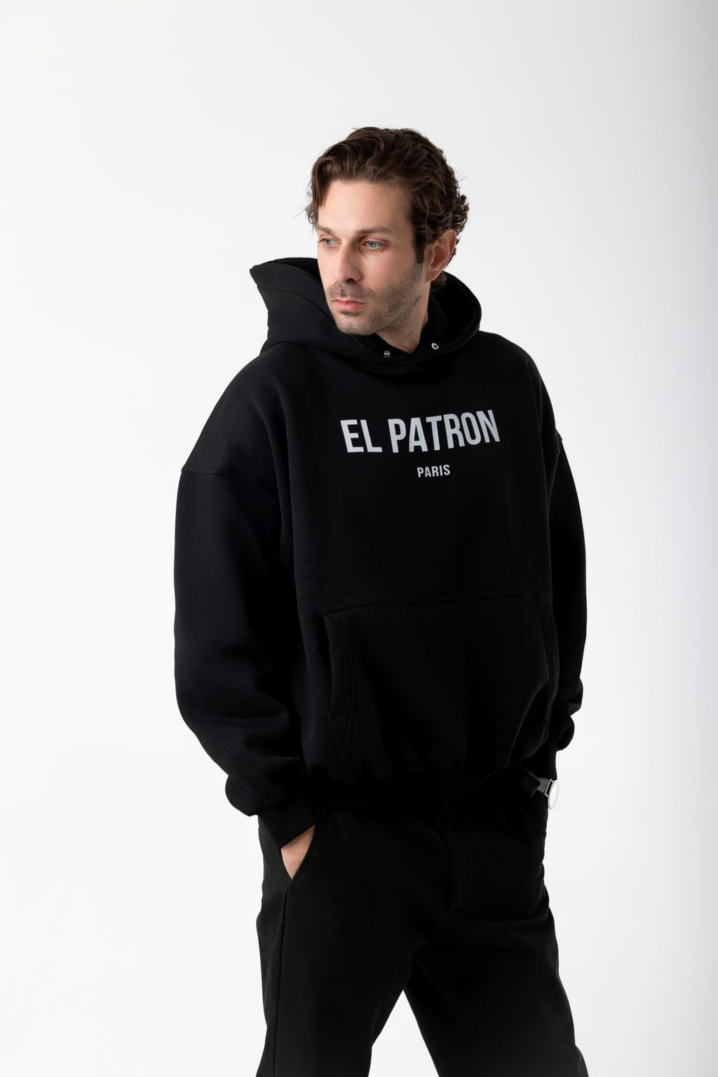 BLACK OVERSIZED EPP HOODIE