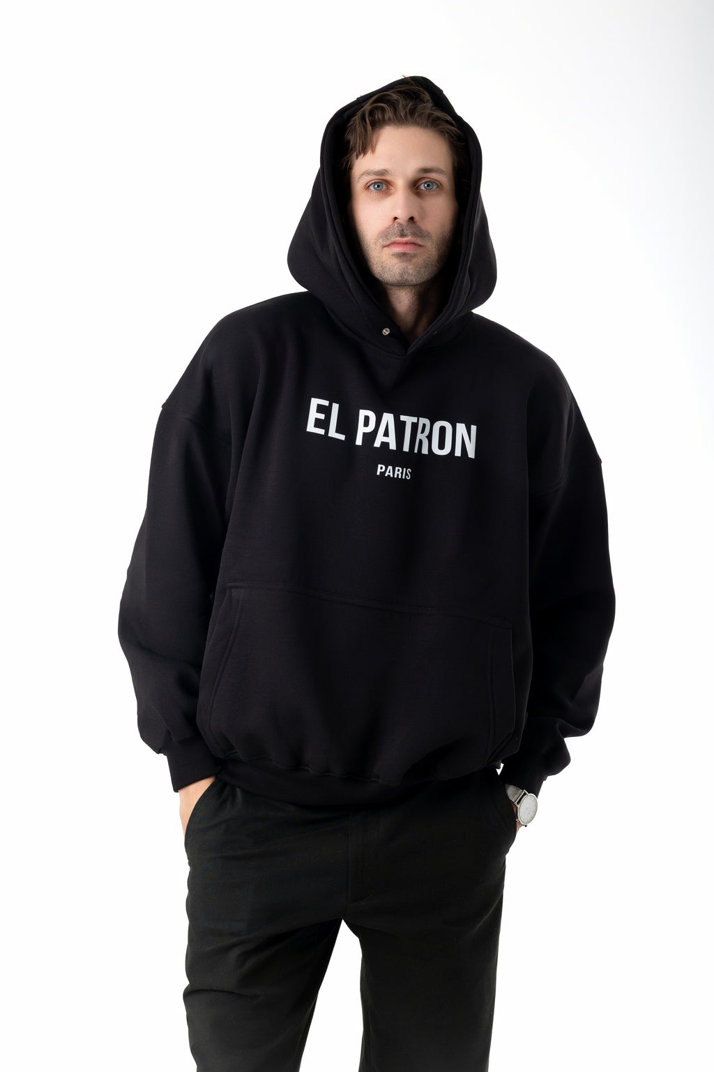 BLACK OVERSIZED EPP HOODIE