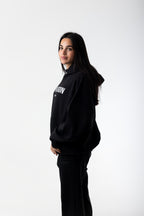 BLACK RELAXED FIT ZIPPED SWEATPANTS
