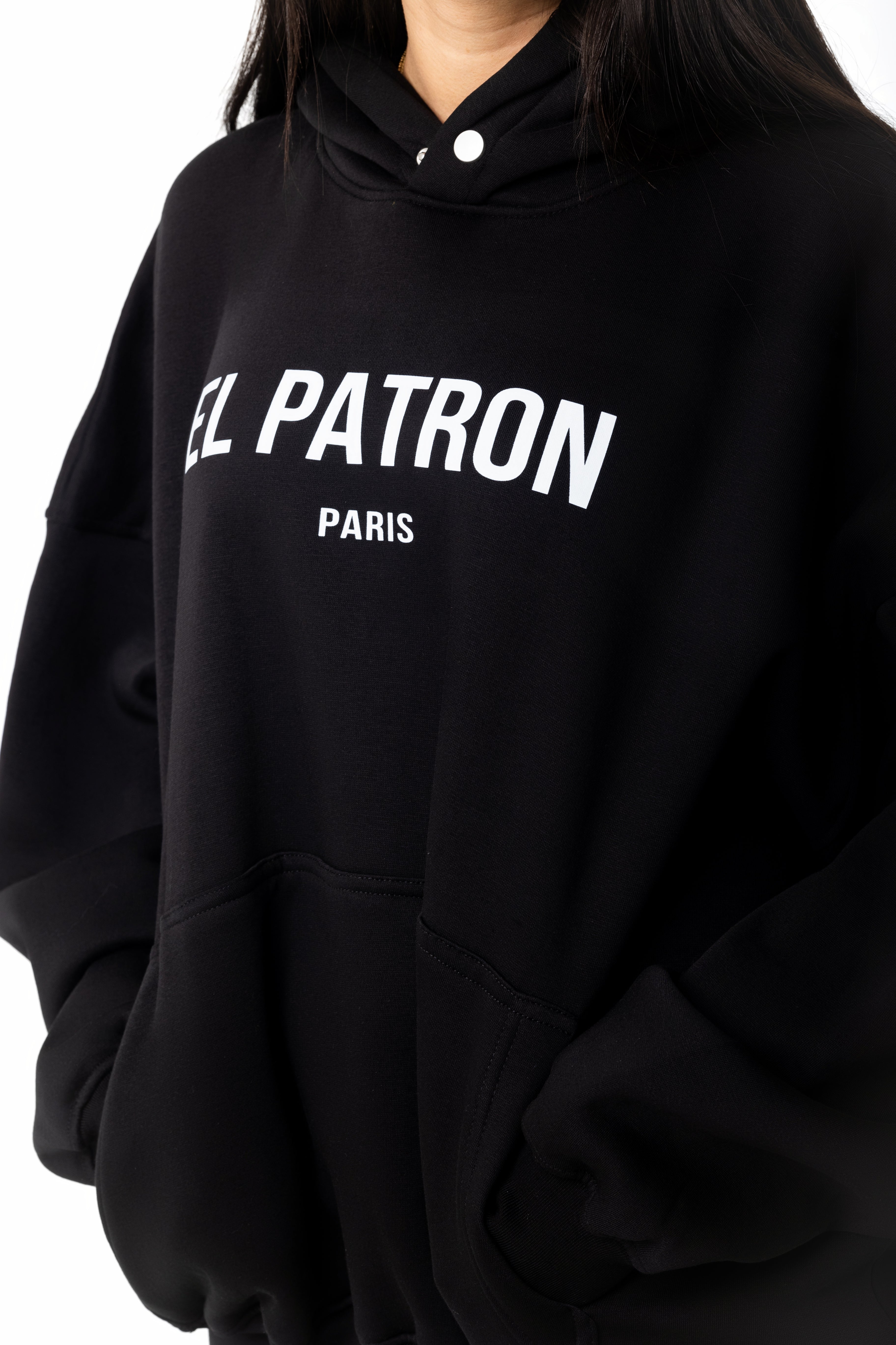 BLACK OVERSIZED EPP HOODIE